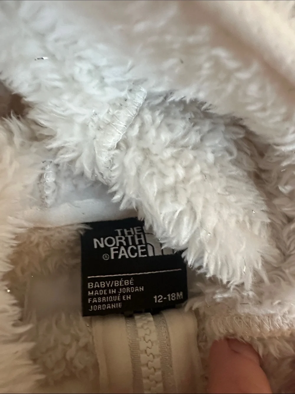 The North Face Kids Cream Sherpa Hooded Fleece Jacket